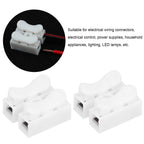 100pcs CH‑2 Connectors for LED Ceiling Light Flame Retardant 2 Port Press Terminal