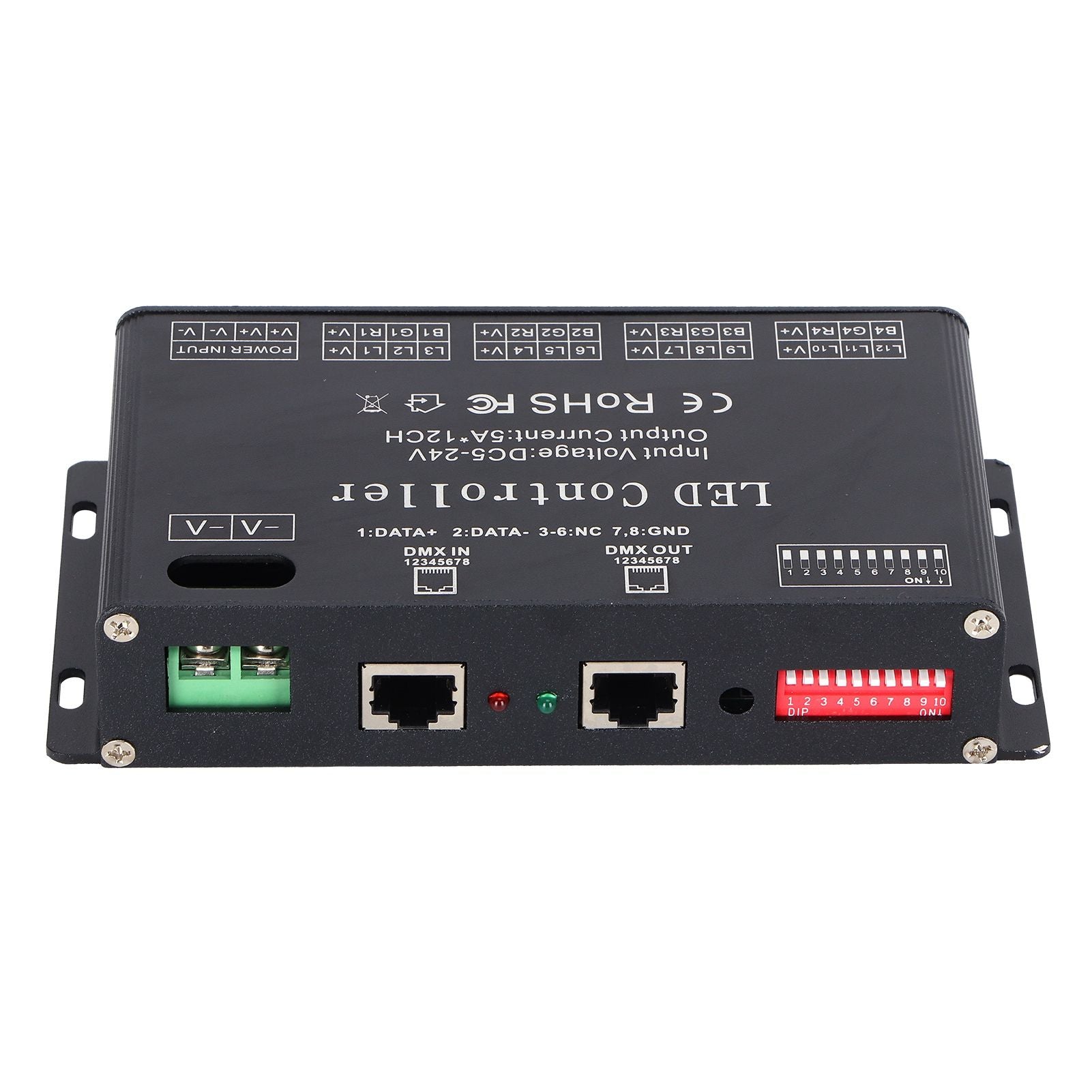 12 Channel DMX Constant Decoder RGB LED Light Strip Controller DMX512 Decoder DC5-24V