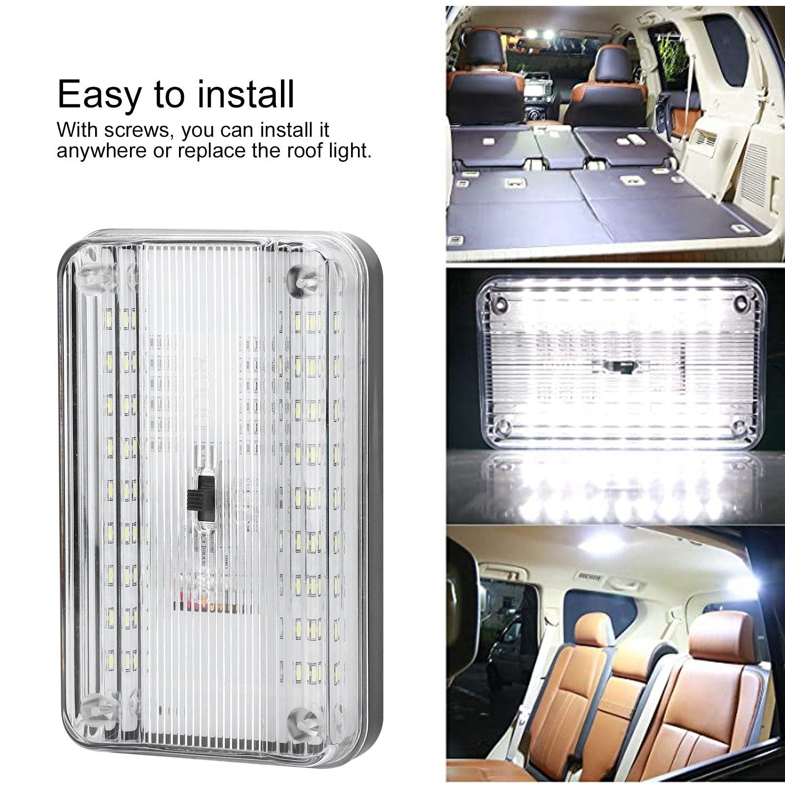 36LED Car Dome Light Auto Reading Lamp Interior Roof Ceiling Light Car Lighting Accessories DC12V
