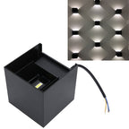 12W LED Wall Light Outdoor IP65 Waterproof Square Wall Lamp Garden Decorative Lighting Lamp