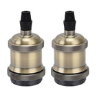 2PCS Vintage Lamp Socket Retro Aluminum Lamp Holder DIY Accessories for E26/27 Vintage BulbsGreen Bronze