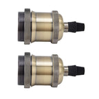 2PCS Vintage Lamp Socket Retro Aluminum Lamp Holder DIY Accessories for E26/27 Vintage BulbsGreen Bronze