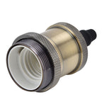 2PCS Vintage Lamp Socket Retro Aluminum Lamp Holder DIY Accessories for E26/27 Vintage BulbsGreen Bronze