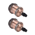 2PCS Vintage Lamp Socket Retro Aluminum Lamp Holder DIY Accessories for E26/27 Vintage BulbsRed Bronze
