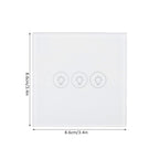 WiFi Touch Light Switch Voice Control Dimmable Smart Wall Touch Switch with Timer for Tuya 90‑250V