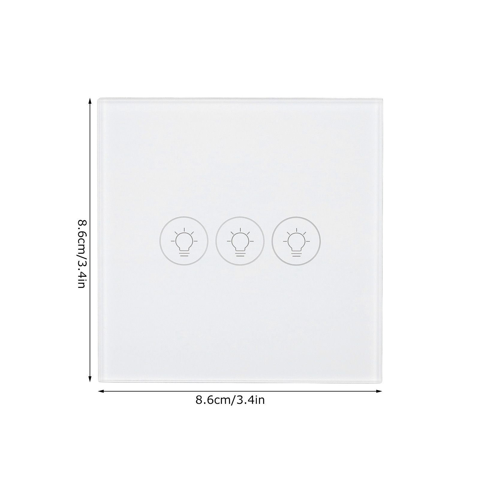 WiFi Touch Light Switch Voice Control Dimmable Smart Wall Touch Switch with Timer for Tuya 90‑250V