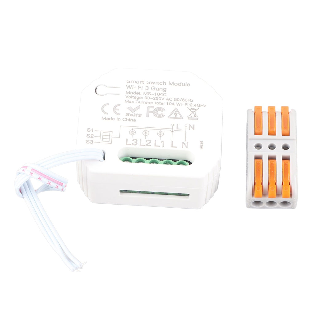 Smart Light Switch Module WiFi Home Light Switch Control 3 Gang Wireless Support Smart Speaker for Tuya