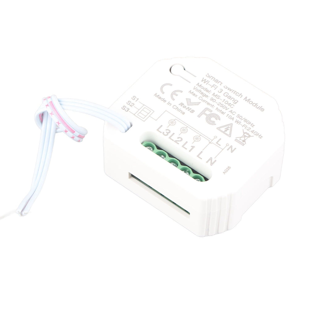 Smart Light Switch Module WiFi Home Light Switch Control 3 Gang Wireless Support Smart Speaker for Tuya