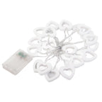LED String Lights Heart Shaped Fairy String Lights Battery Powered for Garden Holiday Wedding Birthday Party 3 Meter 20LED