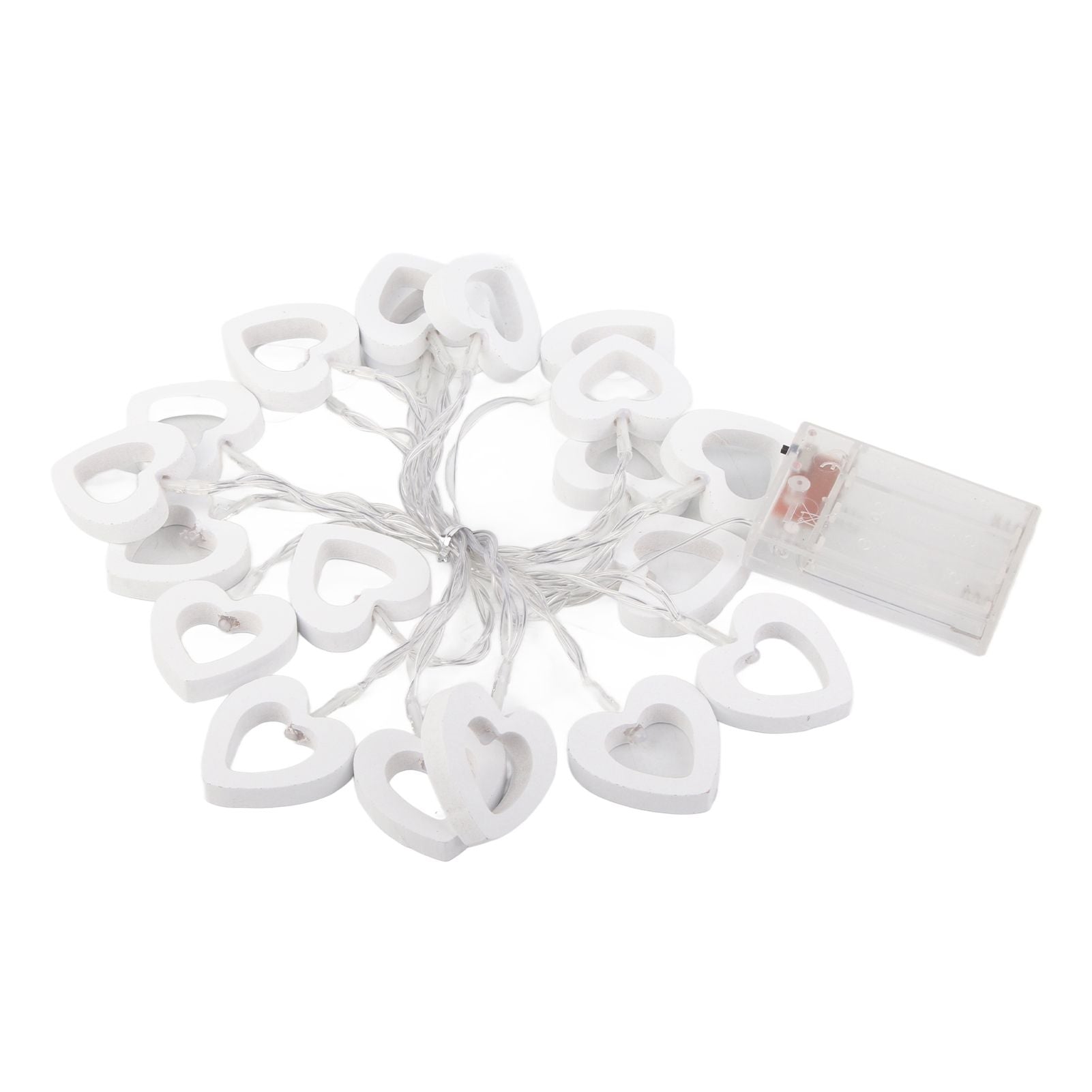 LED String Lights Heart Shaped Fairy String Lights Battery Powered for Garden Holiday Wedding Birthday Party 3 Meter 20LED