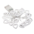 LED String Lights Heart Shaped Fairy String Lights Battery Powered for Garden Holiday Wedding Birthday Party 3 Meter 20LED