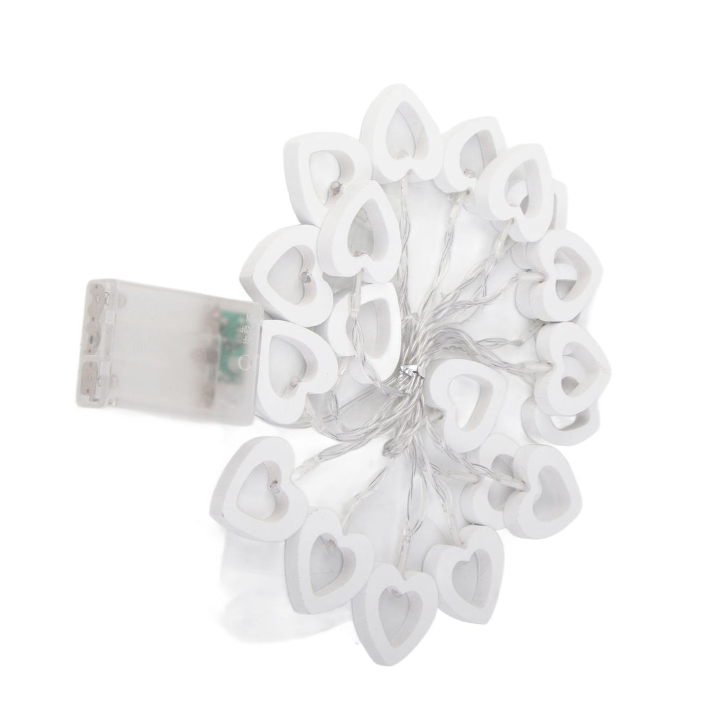 LED String Lights Heart Shaped Fairy String Lights Battery Powered for Garden Holiday Wedding Birthday Party 3 Meter 20LED