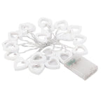 LED String Lights Heart Shaped Fairy String Lights Battery Powered for Garden Holiday Wedding Birthday Party 3 Meter 20LED
