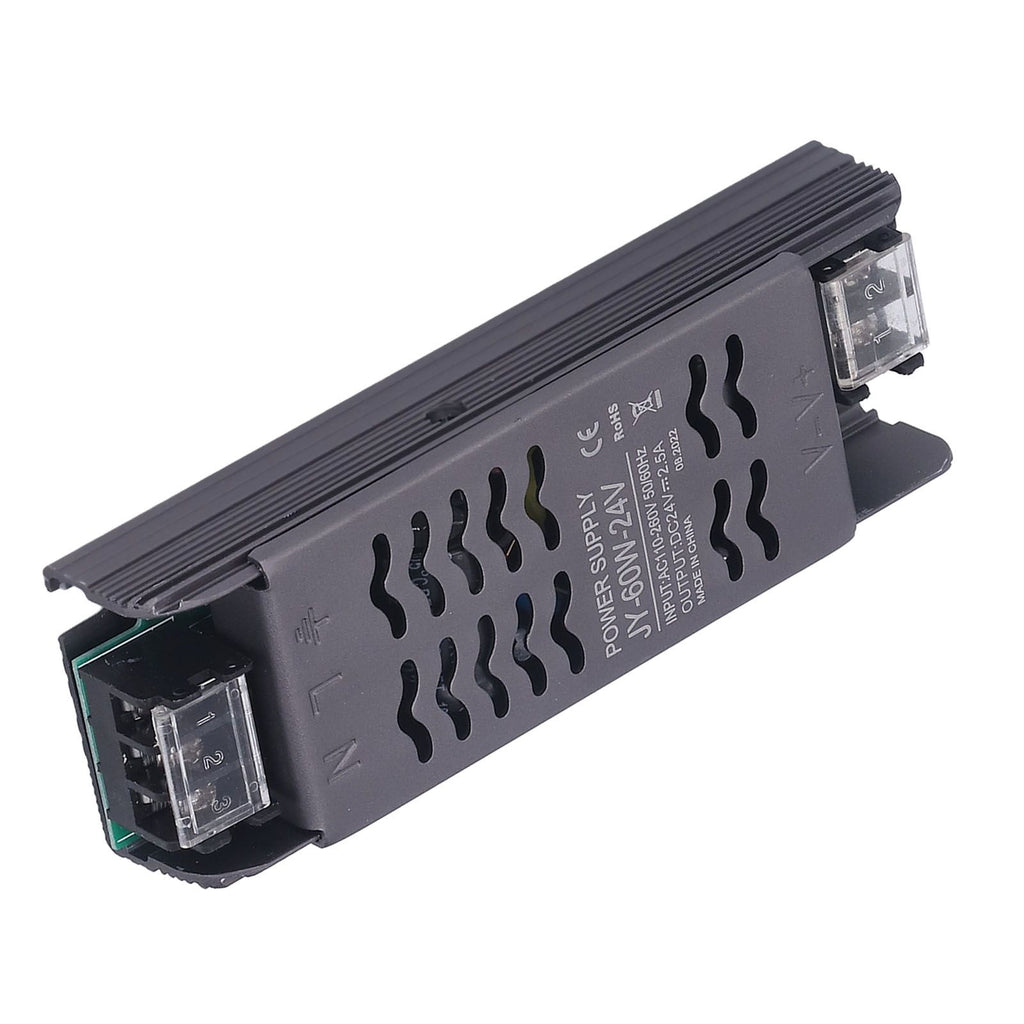 24V Power Supply 60W DC24V IP20 AC110 to 260V to 24V Copper Aluminum Alloy Hollow Design LED Transformer