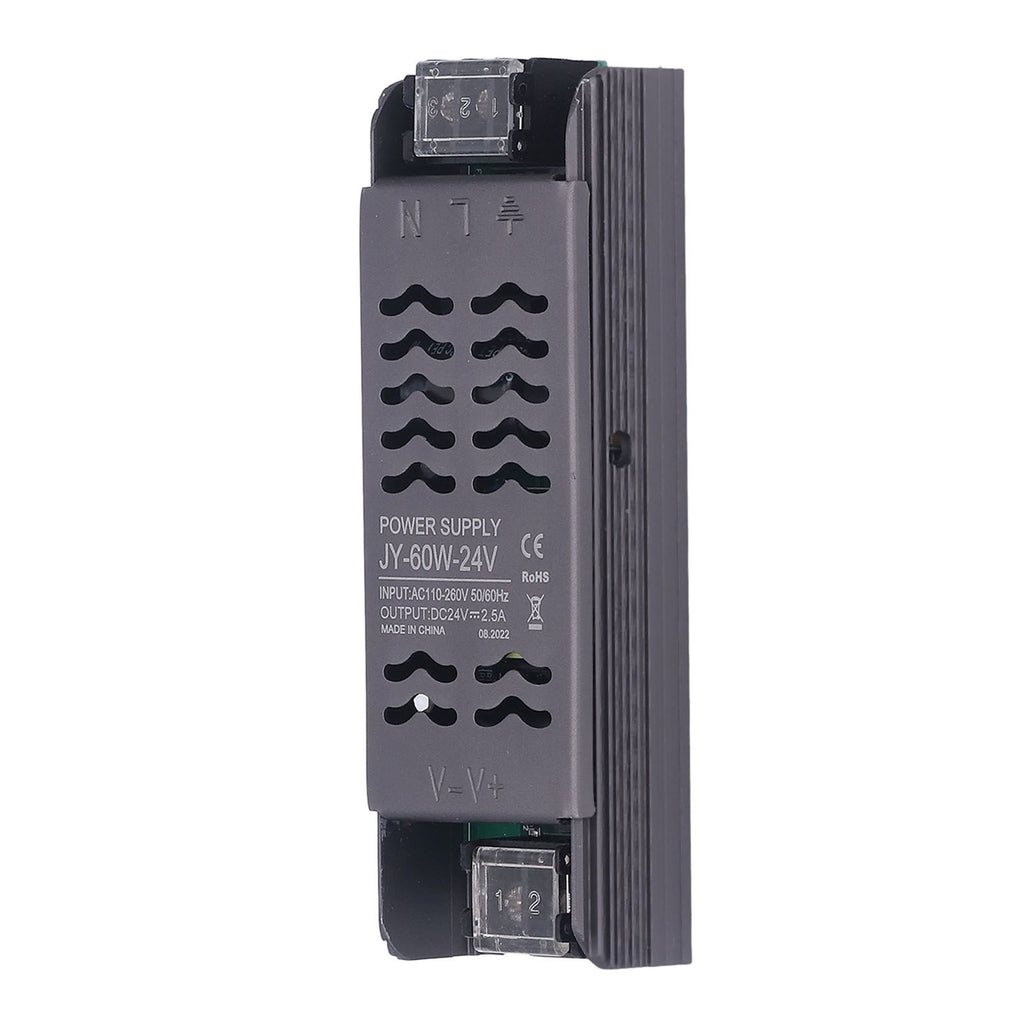 24V Power Supply 60W DC24V IP20 AC110 to 260V to 24V Copper Aluminum Alloy Hollow Design LED Transformer