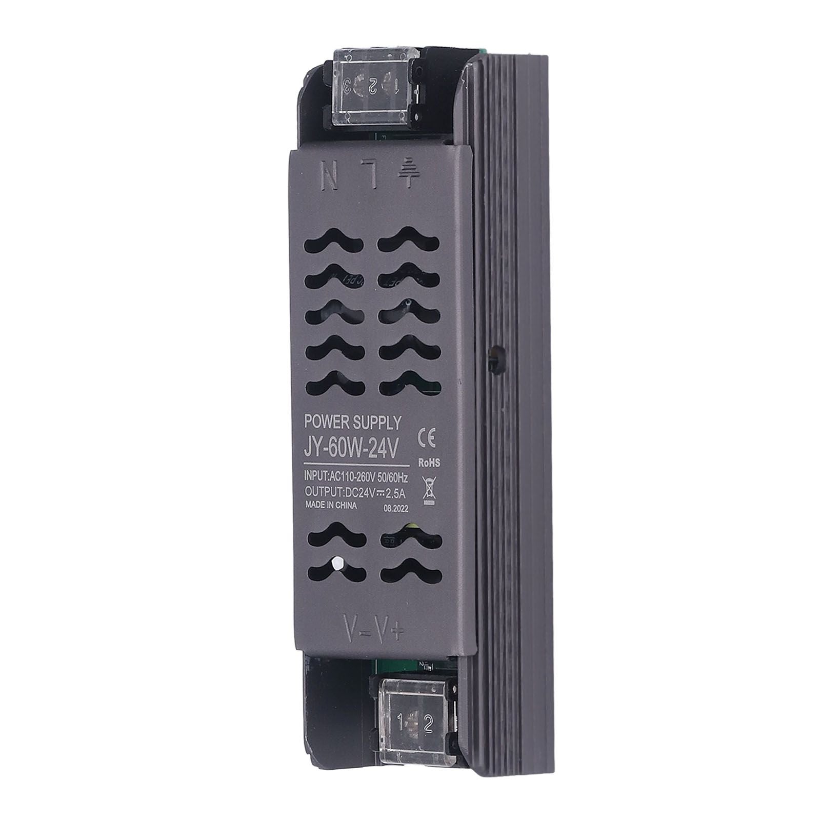 24V Power Supply 60W DC24V IP20 AC110 to 260V to 24V Copper Aluminum Alloy Hollow Design LED Transformer