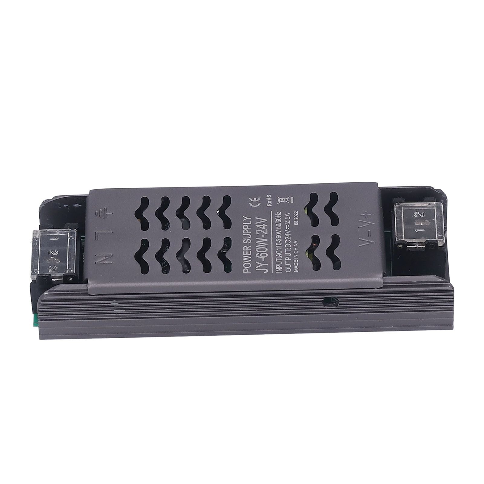 24V Power Supply 60W DC24V IP20 AC110 to 260V to 24V Copper Aluminum Alloy Hollow Design LED Transformer