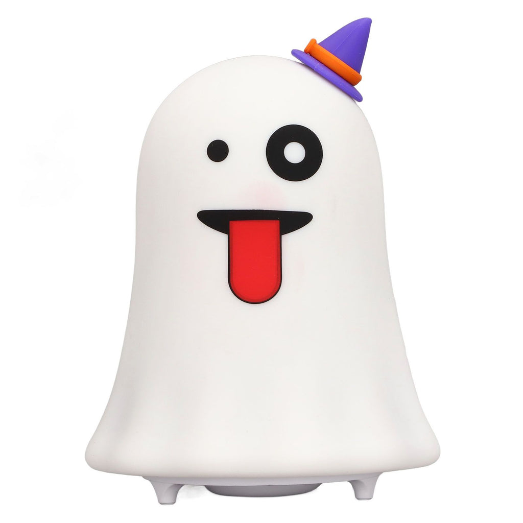 LED Cute Night Lamp Ghost Shaped 7 Colors Light USB Charging Silicone and ABS Bed Light for Kids Bedroom Halloween