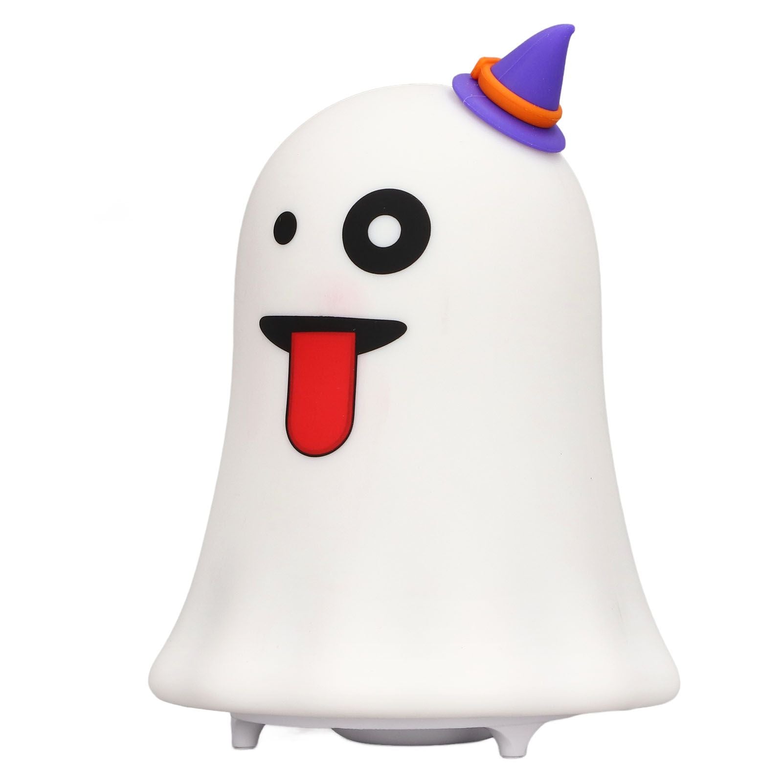 LED Cute Night Lamp Ghost Shaped 7 Colors Light USB Charging Silicone and ABS Bed Light for Kids Bedroom Halloween