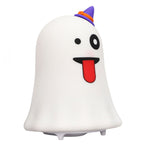 LED Cute Night Lamp Ghost Shaped 7 Colors Light USB Charging Silicone and ABS Bed Light for Kids Bedroom Halloween