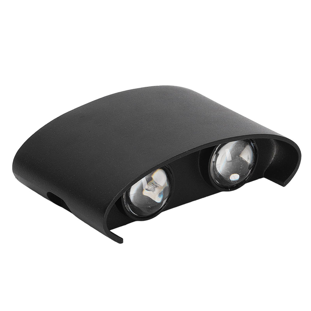 LED Wall Lamp Waterproof Modern Sconce Light Indoor Outdoor Decoration 90‑265V 4W Black Shell Warm Light