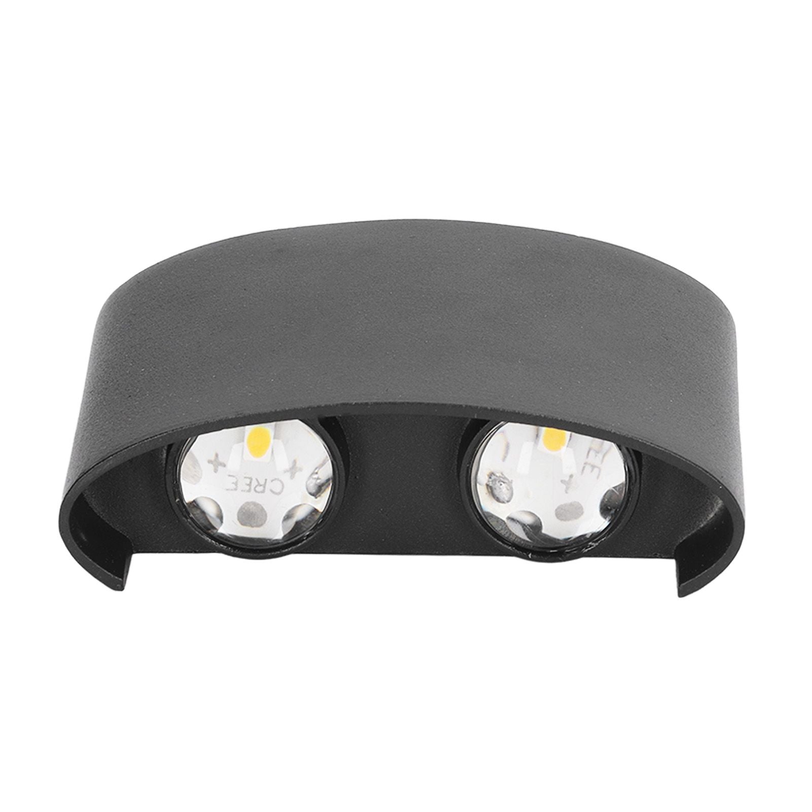 LED Wall Lamp Waterproof Modern Sconce Light Indoor Outdoor Decoration 90‑265V 4W Black Shell Warm Light
