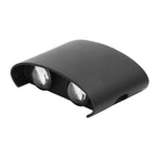 LED Wall Lamp Waterproof Modern Sconce Light Indoor Outdoor Decoration 90‑265V 4W Black Shell White Light