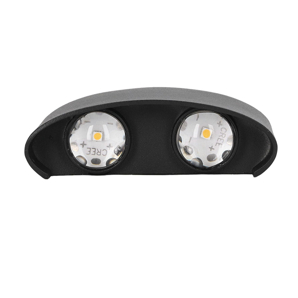 LED Wall Lamp Waterproof Modern Sconce Light Indoor Outdoor Decoration 90‑265V 4W Black Shell White Light