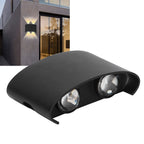 LED Wall Lamp Waterproof Modern Sconce Light Indoor Outdoor Decoration 90‑265V 4W Black Shell White Light