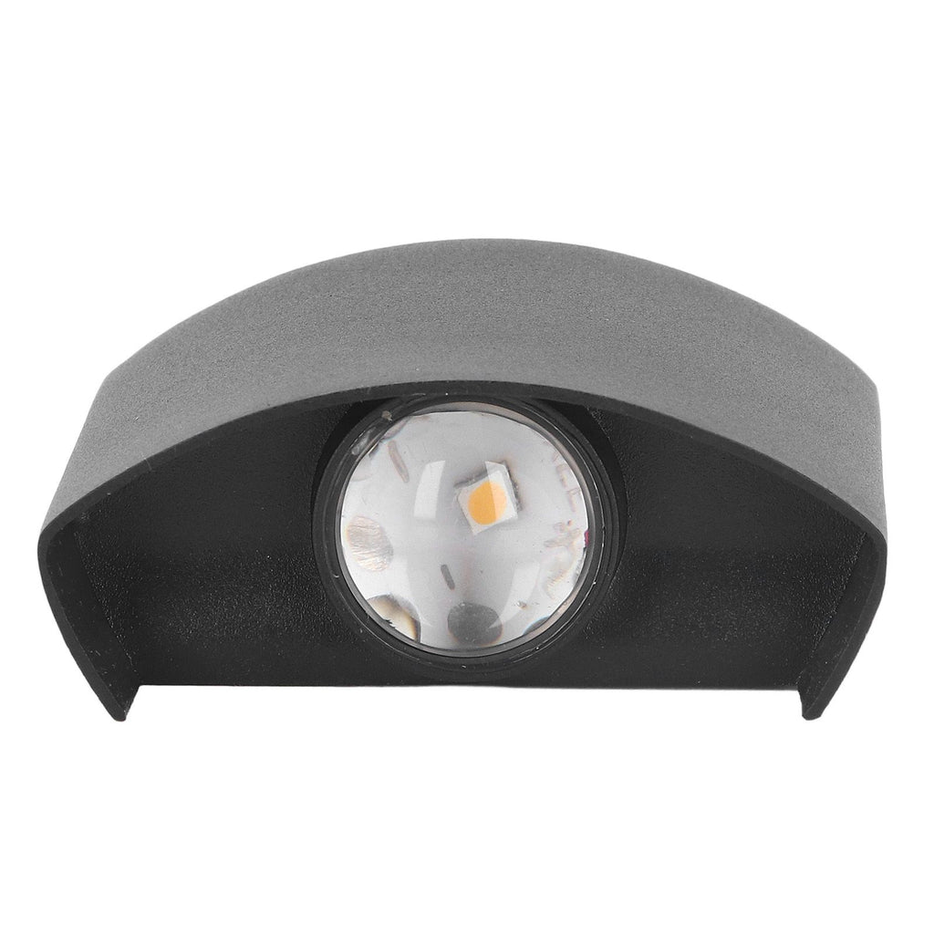 LED Wall Light Waterproof Decorative Aluminum Alloy Black Wall Sconce Lamp for Outdoor 110‑265V Warm Light