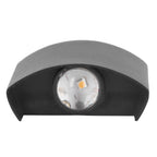 LED Wall Light Waterproof Decorative Aluminum Alloy Black Wall Sconce Lamp for Outdoor 110‑265V Warm Light