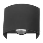 LED Wall Light Waterproof Decorative Aluminum Alloy Black Wall Sconce Lamp for Outdoor 110‑265V Warm Light