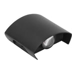LED Wall Light Waterproof Decorative Aluminum Alloy Black Wall Sconce Lamp for Outdoor 110‑265V Warm Light
