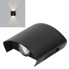 LED Wall Light Waterproof Decorative Aluminum Alloy Black Wall Sconce Lamp for Outdoor 110‑265V Warm Light