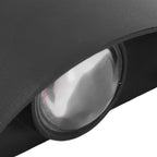 LED Wall Light Waterproof Decorative Aluminum Alloy Black Wall Sconce Lamp for Outdoor 110‑265V Warm Light
