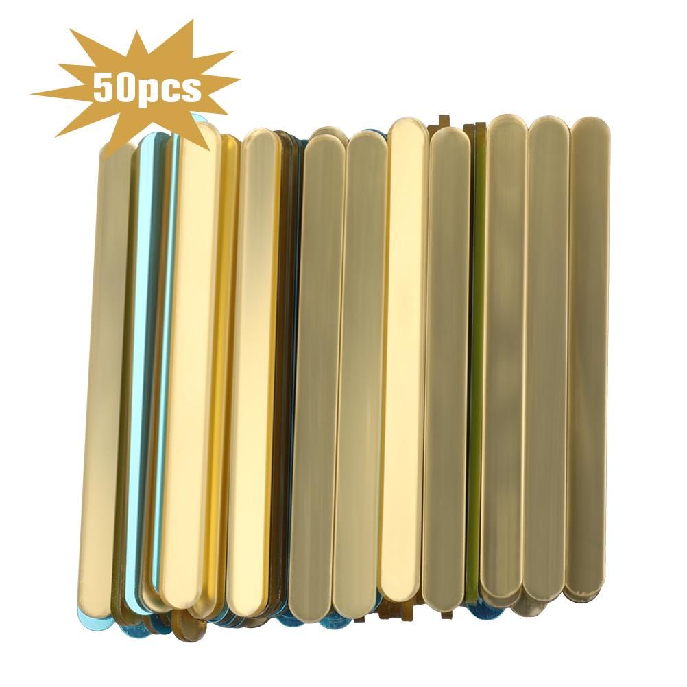 50PCS Acrylic Popsicle Sticks Reusable Cakesicle Sticks Party Favors for DIY Ice Cream Popsicle