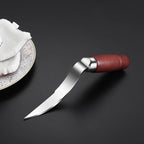 Coconut Can Opener Coconut Scraper with Wood Handle Stainless Steel Coconut Scraper for Kitchen Gadget