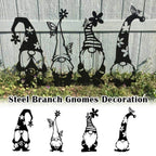 Garden Metal Statues Outdoor Iron Art Decoration Cute Standing Goblin Silhouette for Home Garden Yard Outdoor Decor