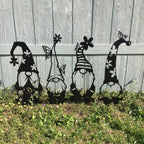 Garden Metal Statues Outdoor Iron Art Decoration Cute Standing Goblin Silhouette for Home Garden Yard Outdoor Decor