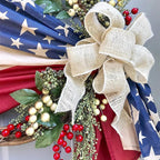 Front Door 16 in Wreaths for Independence Day Memorial Patriotic and 4th of July Veterans Day American Floral Vines Garland Ornaments