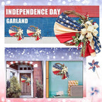 Front Door 16 in Wreaths for Independence Day Memorial Patriotic and 4th of July Veterans Day American Floral Vines Garland Ornaments