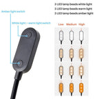 9 LEDs Clip On Book Light USB Rechargeable Reading Light with 3 Adjustable Brightness Levels Long Lasting Lightweight Light