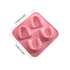 Ice Cube Tray Teeth Shaped Silicone Ice Mold Denture Ice Trays Funny Gag Gift for Dentist Party Favor