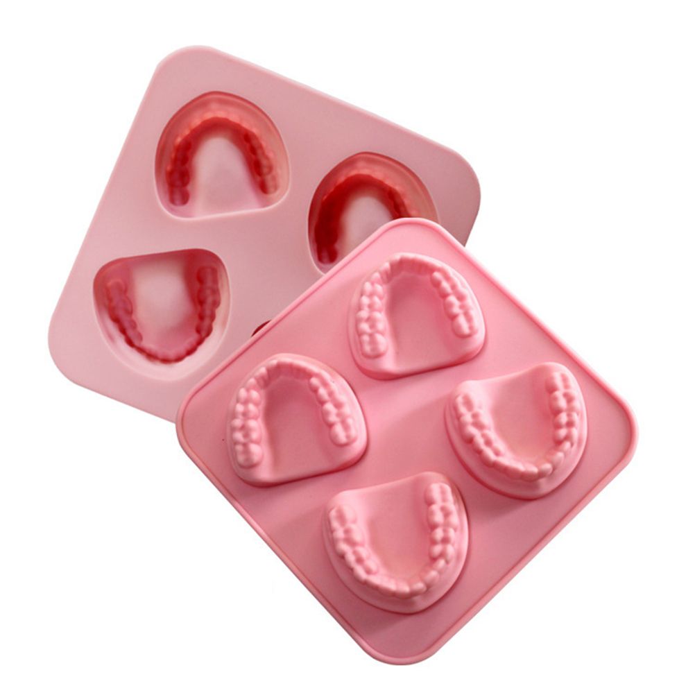 Ice Cube Tray Teeth Shaped Silicone Ice Mold Denture Ice Trays Funny Gag Gift for Dentist Party Favor