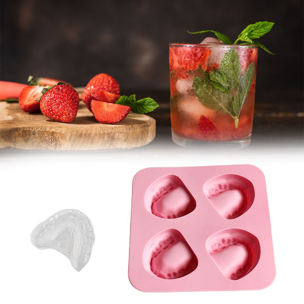 Ice Cube Tray Teeth Shaped Silicone Ice Mold Denture Ice Trays Funny Gag Gift for Dentist Party Favor