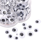 500 Pieces Plastic Doll Eyes Stickers Round Wiggle Eyes Self Adhesive Googly Eyes for Scrapbooking DIY Crafts Doll Supplies
