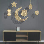 Eid Mubarak Pendant Eid Mubarak Festival Party Decor Supplies Nontoxic Home Decoration for Doors Windows