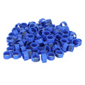100Pcs Bird Foot Rings Bands 10mm 001-100 Numbered Pigeons Identify Clip Poultry SupplyBlue
