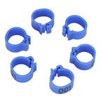 100Pcs Bird Foot Rings Bands 10mm 001-100 Numbered Pigeons Identify Clip Poultry SupplyBlue