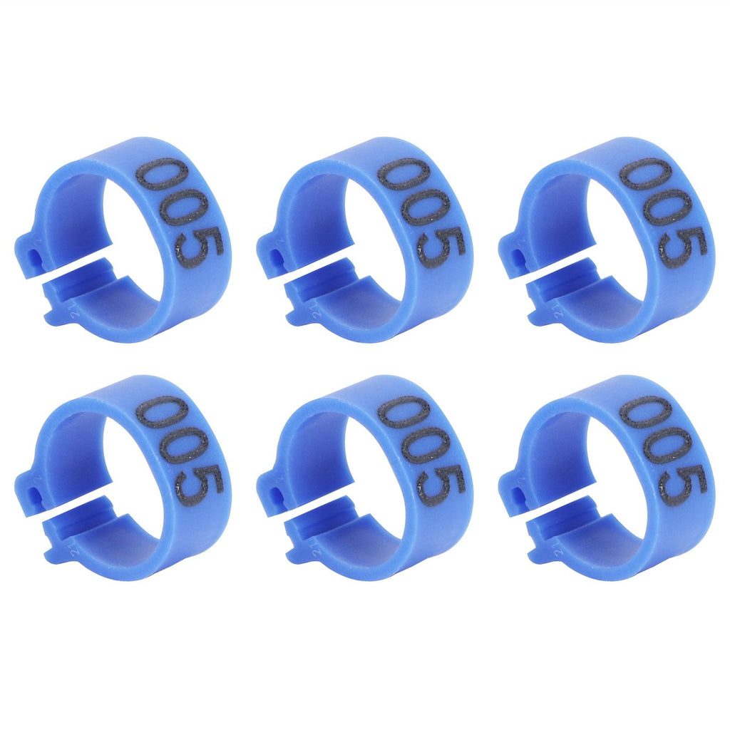 100Pcs Bird Foot Rings Bands 10mm 001-100 Numbered Pigeons Identify Clip Poultry SupplyBlue
